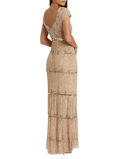 Mac Duggal Women's Petite Embellished Tulle Sweetheart Gown - Beige - Size Petite 12 | Thumbnail 2 Mac Duggal Women's Petite Embellished Tulle Sweetheart Gown - Beige - Size Petite 12 | Thumbnail 2