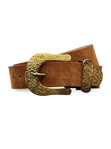L'Agence Women's Otera Suede Belt - Cognac Suede - Size XL | Thumbnail 3 L'Agence Women's Otera Suede Belt - Cognac Suede - Size XL | Thumbnail 3