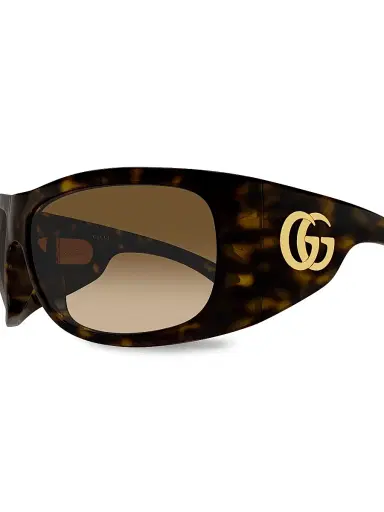 Gucci Women's Double G 66MM Geometric Sunglasses - Gold Brown | Thumbnail 3 Gucci Women's Double G 66MM Geometric Sunglasses - Gold Brown | Thumbnail 3