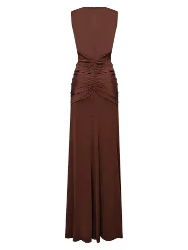 PatBo Women's Moonlit Jersey Plunge Gown - Brown - Size 2 | Thumbnail 2 PatBo Women's Moonlit Jersey Plunge Gown - Brown - Size 2 | Thumbnail 2