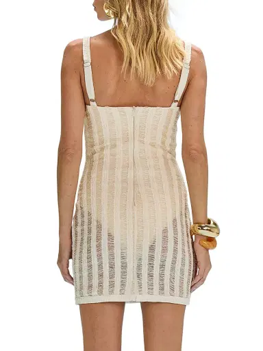 PatBo Women's Celeste Knit Minidress - Off White - Size XS | Thumbnail 4 PatBo Women's Celeste Knit Minidress - Off White - Size XS | Thumbnail 4