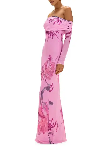 PatBo Women's Honey Flower Tulle Maxi Dress - Pink - Size 4 | Thumbnail 3 PatBo Women's Honey Flower Tulle Maxi Dress - Pink - Size 4 | Thumbnail 3
