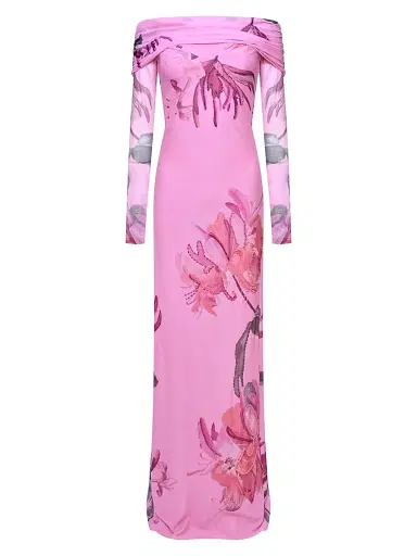 PatBo Women's Honey Flower Tulle Maxi Dress - Pink - Size 4 | Thumbnail 1 PatBo Women's Honey Flower Tulle Maxi Dress - Pink - Size 4 | Thumbnail 1