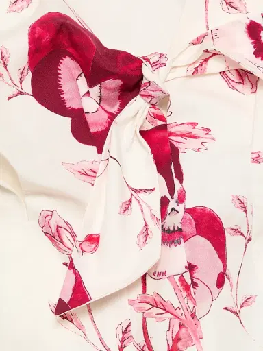Giambattista Valli Women's Floral Cotton Poplin Midi-Dress - Ivory Multi | Thumbnail 7 Giambattista Valli Women's Floral Cotton Poplin Midi-Dress - Ivory Multi | Thumbnail 7