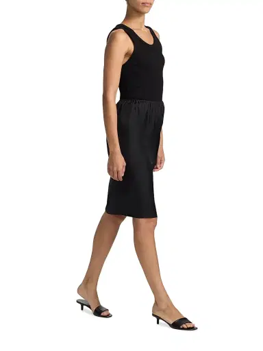 Loulou de Saison Women's Vasali Knee-Length Skirt - Black - Size Small | Thumbnail 2 Loulou de Saison Women's Vasali Knee-Length Skirt - Black - Size Small | Thumbnail 2