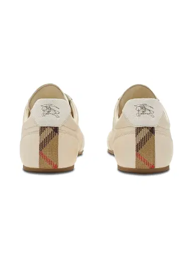 Burberry Men's Knight Leather & Suede Low-Top Sneakers - Dove Beige - Size 13 | Thumbnail 3 Burberry Men's Knight Leather & Suede Low-Top Sneakers - Dove Beige - Size 13 | Thumbnail 3