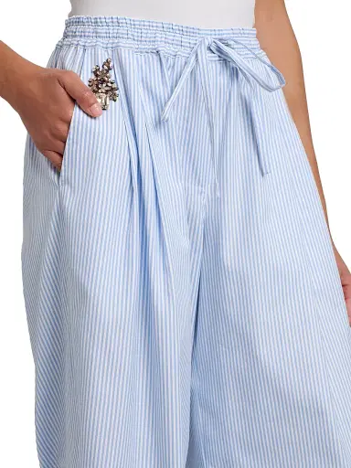 Dolce & Gabbana Women's Crystal-Embellished Cotton Drawstring Pants - Rigato - Size 10 | Thumbnail 6 Dolce & Gabbana Women's Crystal-Embellished Cotton Drawstring Pants - Rigato - Size 10 | Thumbnail 6