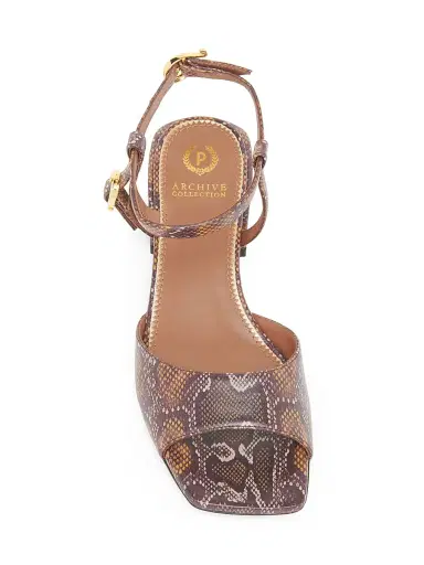 Pollini Women's Muse 35MM Snake-Embossed Leather Sandals | Thumbnail 4 Pollini Women's Muse 35MM Snake-Embossed Leather Sandals | Thumbnail 4