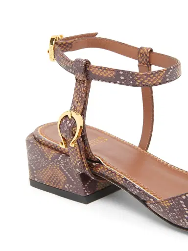 Pollini Women's Muse 35MM Snake-Embossed Leather Sandals | Thumbnail 5 Pollini Women's Muse 35MM Snake-Embossed Leather Sandals | Thumbnail 5