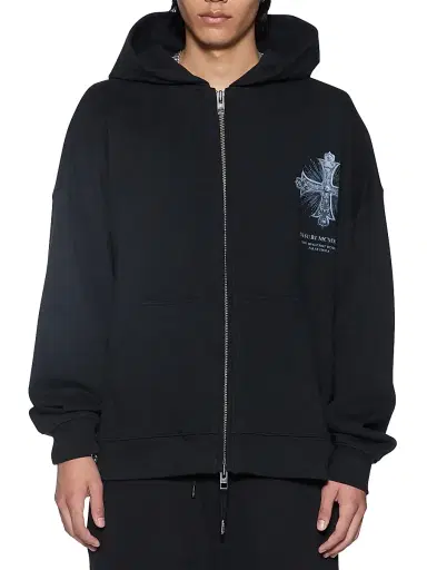 Ksubi Men's Future Memory Fals Idls Eks Oversized Hoodie - Black | Thumbnail 1 Ksubi Men's Future Memory Fals Idls Eks Oversized Hoodie - Black | Thumbnail 1