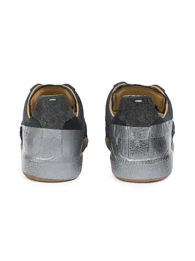 Maison Margiela Men's Replica Deconstructed Suede Sneakers - Black Silver | Thumbnail 3 Maison Margiela Men's Replica Deconstructed Suede Sneakers - Black Silver | Thumbnail 3
