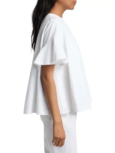 Cinq à Sept Women's Jane Cotton Trapeze T-Shirt - White | Thumbnail 4 Cinq à Sept Women's Jane Cotton Trapeze T-Shirt - White | Thumbnail 4