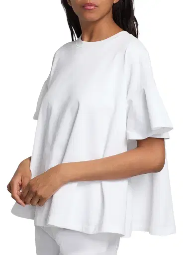 Cinq à Sept Women's Jane Cotton Trapeze T-Shirt - White | Thumbnail 6 Cinq à Sept Women's Jane Cotton Trapeze T-Shirt - White | Thumbnail 6