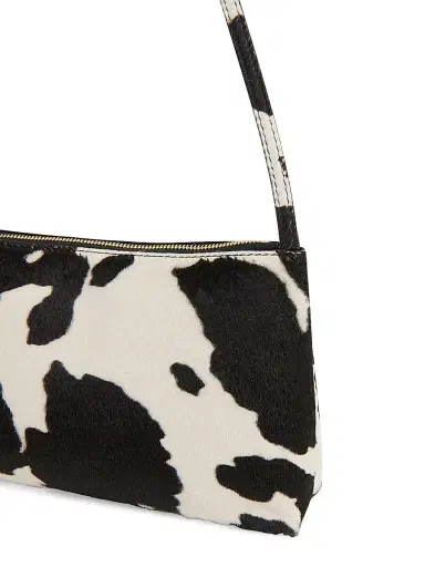 Mansur Gavriel Women's Gaia Cow Print Calf Hair Shoulder Bag - Printed Pony Hair | Thumbnail 4 Mansur Gavriel Women's Gaia Cow Print Calf Hair Shoulder Bag - Printed Pony Hair | Thumbnail 4
