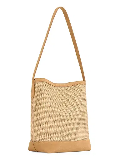 Mansur Gavriel Women's Everyday Raffia & Suede Basket Bag - Natural | Thumbnail 2 Mansur Gavriel Women's Everyday Raffia & Suede Basket Bag - Natural | Thumbnail 2