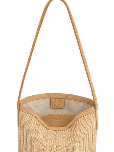 Mansur Gavriel Women's Everyday Raffia & Suede Basket Bag - Natural | Thumbnail 4 Mansur Gavriel Women's Everyday Raffia & Suede Basket Bag - Natural | Thumbnail 4