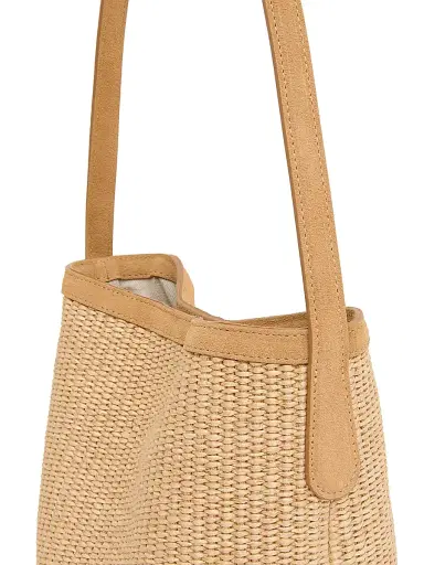 Mansur Gavriel Women's Everyday Raffia & Suede Basket Bag - Natural | Thumbnail 5 Mansur Gavriel Women's Everyday Raffia & Suede Basket Bag - Natural | Thumbnail 5