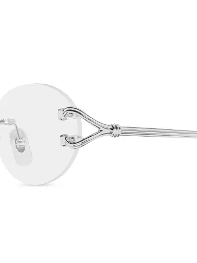 Cartier Men's C Décor Platinum-Plated Metal Rimless Oval Optical Glasses | Thumbnail 3 Cartier Men's C Décor Platinum-Plated Metal Rimless Oval Optical Glasses | Thumbnail 3