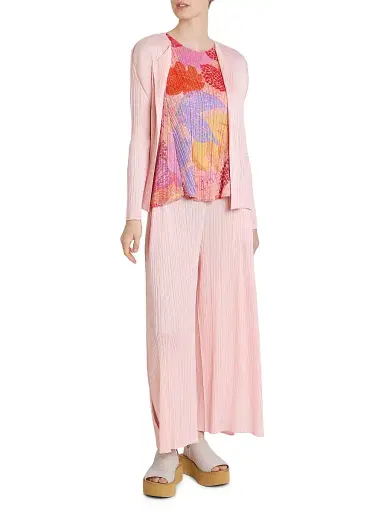 Pleats Please Issey Miyake Women's Monthly Colors: March Plissé Blazer - Light Pink - Size Large | Thumbnail 2 Pleats Please Issey Miyake Women's Monthly Colors: March Plissé Blazer - Light Pink - Size Large | Thumbnail 2