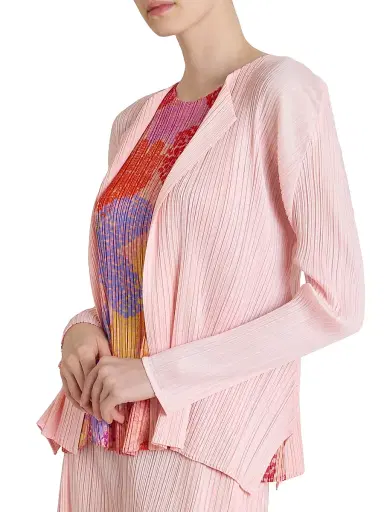 Pleats Please Issey Miyake Women's Monthly Colors: March Plissé Blazer - Light Pink - Size Large | Thumbnail 6 Pleats Please Issey Miyake Women's Monthly Colors: March Plissé Blazer - Light Pink - Size Large | Thumbnail 6