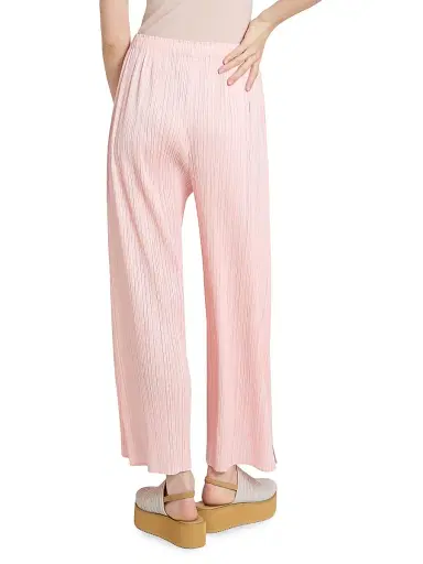 Pleats Please Issey Miyake Women's Monthly Colors: March Plissé Wide-Leg Pants - Light Pink - Size Large | Thumbnail 5 Pleats Please Issey Miyake Women's Monthly Colors: March Plissé Wide-Leg Pants - Light Pink - Size Large | Thumbnail 5