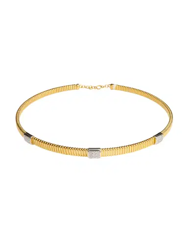 Wish Fine Jewelry 0.55ct Diamond 18K Italian Gold Choker Necklace | Thumbnail 1 Wish Fine Jewelry 0.55ct Diamond 18K Italian Gold Choker Necklace | Thumbnail 1