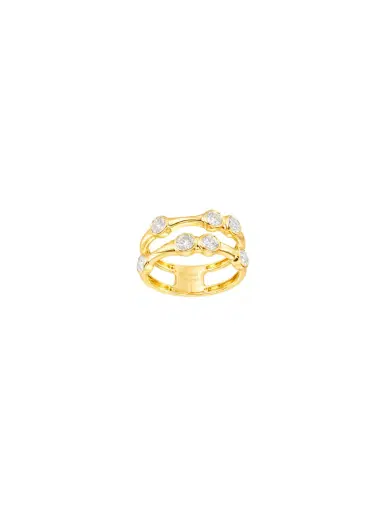Wish Fine Jewelry 0.981ct Diamond 14K Gold Row Ring | Thumbnail 1 Wish Fine Jewelry 0.981ct Diamond 14K Gold Row Ring | Thumbnail 1