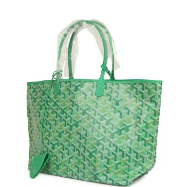 goyard Goyard Goyardine Meadow Green Saint Louis PM Tote Palladium Hardware | Thumbnail 5 goyard Goyard Goyardine Meadow Green Saint Louis PM Tote Palladium Hardware | Thumbnail 5
