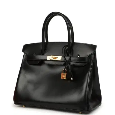 HERMÈS Hermes Birkin 30 Black Box Gold Hardware | Thumbnail 5 HERMÈS Hermes Birkin 30 Black Box Gold Hardware | Thumbnail 5