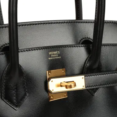 HERMÈS Hermes Birkin 30 Black Box Gold Hardware | Thumbnail 7 HERMÈS Hermes Birkin 30 Black Box Gold Hardware | Thumbnail 7