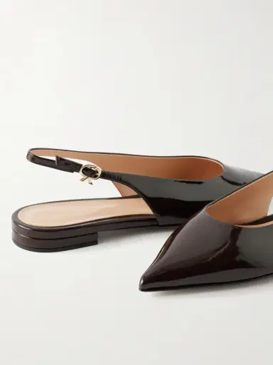 Gianvito Rossi Robbie Polished-leather Slingback Flats | Thumbnail 5 Gianvito Rossi Robbie Polished-leather Slingback Flats | Thumbnail 5