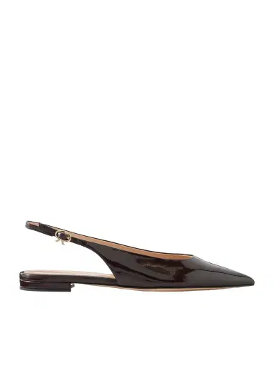 Gianvito Rossi Robbie Polished-leather Slingback Flats | Thumbnail 1 Gianvito Rossi Robbie Polished-leather Slingback Flats | Thumbnail 1