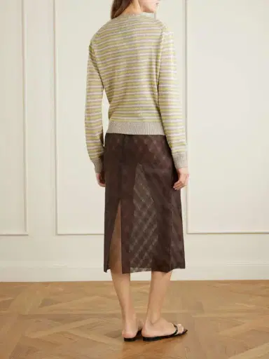 Auralee Striped Cashmere Sweater | Thumbnail 4 Auralee Striped Cashmere Sweater | Thumbnail 4