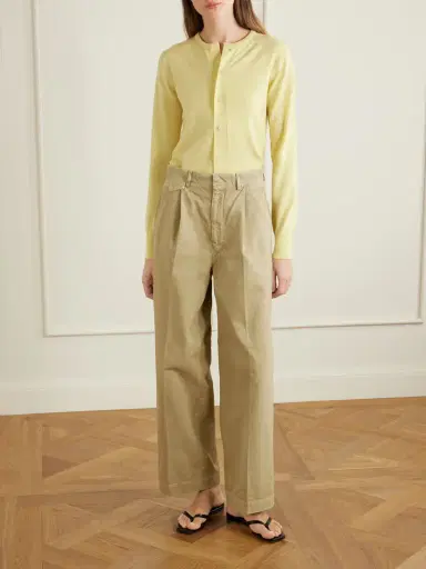 Auralee Garment-dyed Cotton-twill Wide-leg Pants | Thumbnail 2 Auralee Garment-dyed Cotton-twill Wide-leg Pants | Thumbnail 2