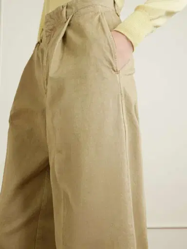 Auralee Garment-dyed Cotton-twill Wide-leg Pants | Thumbnail 4 Auralee Garment-dyed Cotton-twill Wide-leg Pants | Thumbnail 4