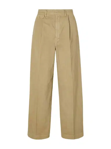 Auralee Garment-dyed Cotton-twill Wide-leg Pants | Thumbnail 1 Auralee Garment-dyed Cotton-twill Wide-leg Pants | Thumbnail 1