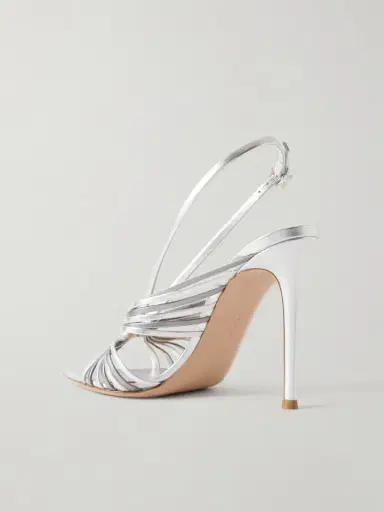 Gianvito Rossi 105 Metallic Leather Slingback Sandals | Thumbnail 3 Gianvito Rossi 105 Metallic Leather Slingback Sandals | Thumbnail 3