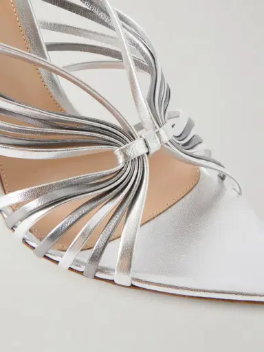 Gianvito Rossi 105 Metallic Leather Slingback Sandals | Thumbnail 5 Gianvito Rossi 105 Metallic Leather Slingback Sandals | Thumbnail 5
