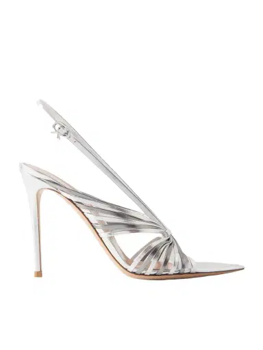 Gianvito Rossi 105 Metallic Leather Slingback Sandals | Thumbnail 1 Gianvito Rossi 105 Metallic Leather Slingback Sandals | Thumbnail 1