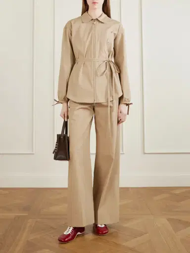 Moncler Cotton-poplin Wide-leg Pants | Thumbnail 2 Moncler Cotton-poplin Wide-leg Pants | Thumbnail 2