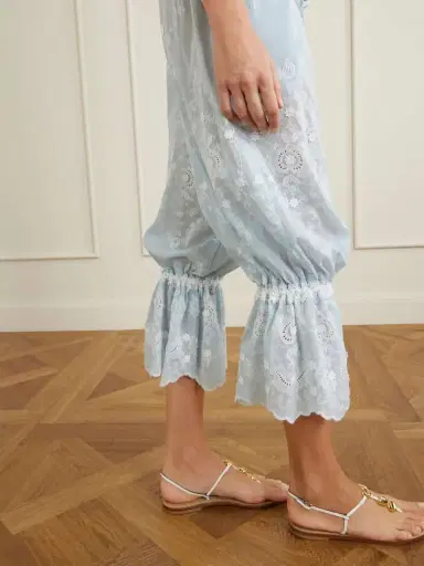 Miguelina Nell Embroidered Silk-blend Balloon Pants | Thumbnail 4 Miguelina Nell Embroidered Silk-blend Balloon Pants | Thumbnail 4