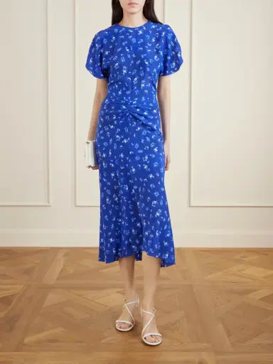 Victoria Beckham Bela Floral-print Silk-chiffon Midi Dress | Thumbnail 2 Victoria Beckham Bela Floral-print Silk-chiffon Midi Dress | Thumbnail 2
