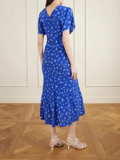 Victoria Beckham Bela Floral-print Silk-chiffon Midi Dress | Thumbnail 3 Victoria Beckham Bela Floral-print Silk-chiffon Midi Dress | Thumbnail 3
