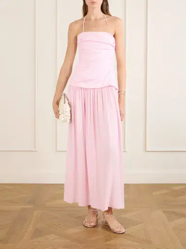 Faithfull Notte Ruched Linen Maxi Dress | Thumbnail 2 Faithfull Notte Ruched Linen Maxi Dress | Thumbnail 2