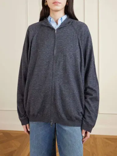 The Frankie Shop Baxe Knitted Wool-blend Zip-up Cardigan | Thumbnail 3 The Frankie Shop Baxe Knitted Wool-blend Zip-up Cardigan | Thumbnail 3