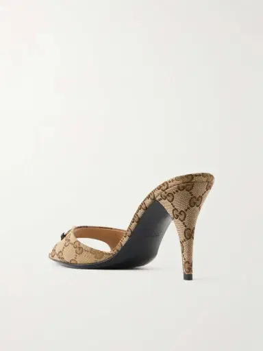 Gucci Horsebit-embellished Canvas-jacquard Mules | Thumbnail 3 Gucci Horsebit-embellished Canvas-jacquard Mules | Thumbnail 3