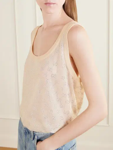 Gucci Crystal-embellished Knitted Silk Top | Thumbnail 5 Gucci Crystal-embellished Knitted Silk Top | Thumbnail 5