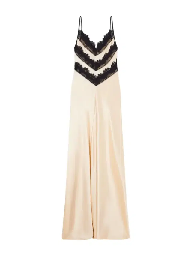 Lace-trimmed Silk Gown Lace-trimmed Silk Gown