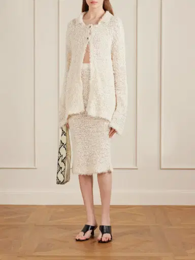 Khaite Adela Bouclé Midi Skirt | Thumbnail 2 Khaite Adela Bouclé Midi Skirt | Thumbnail 2