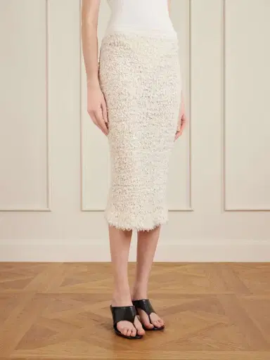 Khaite Adela Bouclé Midi Skirt | Thumbnail 3 Khaite Adela Bouclé Midi Skirt | Thumbnail 3